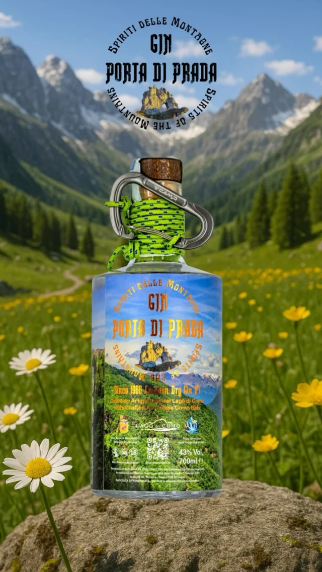 L’etichetta GP07 presenta una foto scattata nei pressi del Rifugio Ombrega che si affaccia sulla Val Marcia e si vedono da sinistra Legnoncino che si affaccia sul Lago di Como e Legnone con sotto l’abitato di Premana, un altro lato della nostra Valsassina. www.ginportadiprada.it